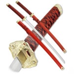 Набор самурайских мечей (2 шт) D-50020-YL-KA-WA