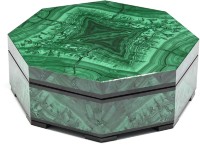 Шкатулка для драгоценностей из малахита ВОСЬМИГРАННИК 037rk.3200116dm-2 Шкатулка для драгоценностей из малахита ВОСЬМИГРАННИК 037rk.3200116dm-2
