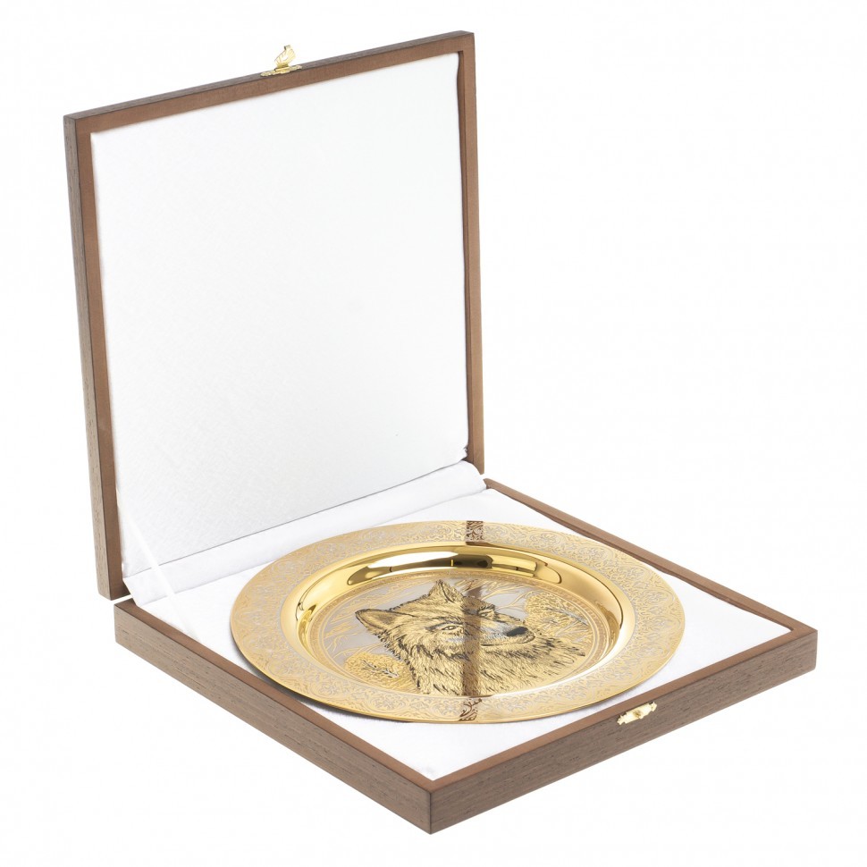 Тарелка с гравюрой ВОЛК AZY-123310