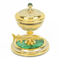 Икорница с малахитом ОСЁТР 0728678
