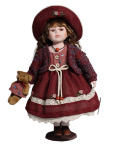 Кукла фарфоровая на подставке YF-161214