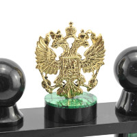 Часы каминные из малахита ГЕРБ РФ AZRK-3200547