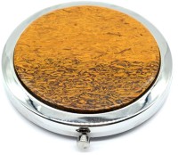 Зеркальце карманное из яшмы змеиной, серебристое AZRK-3300709ai