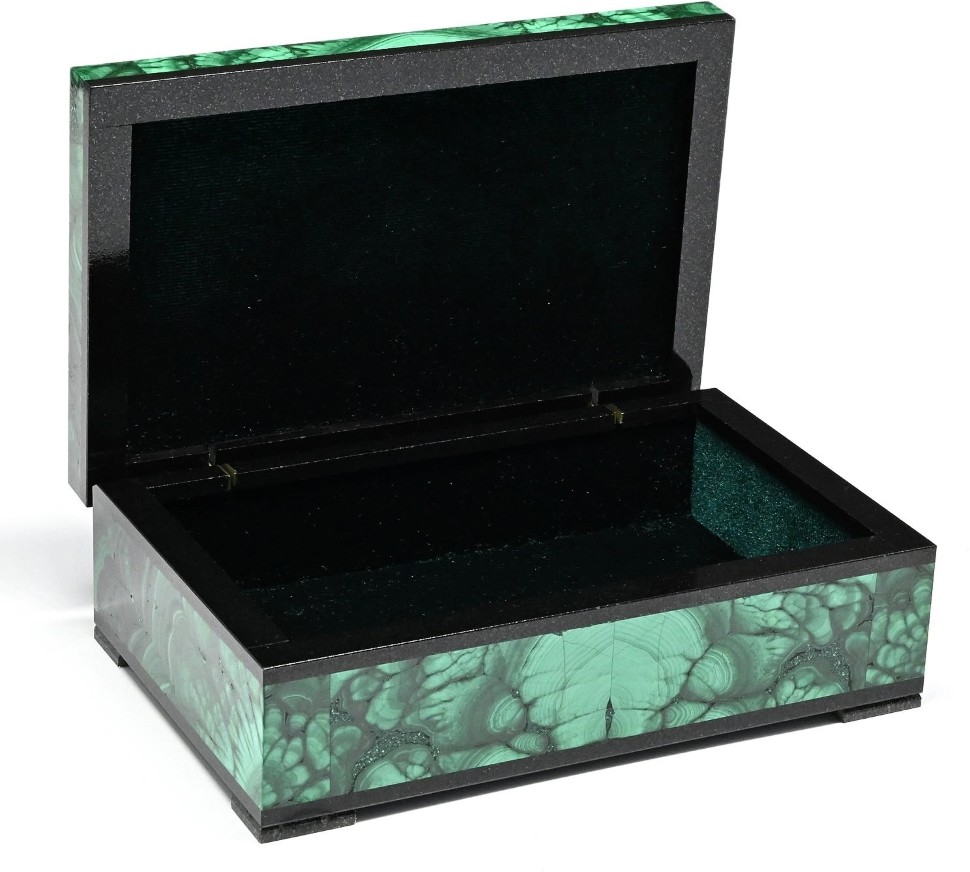 Шкатулка из малахита КОРОНА 037rk.3200137-2