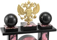 Часы каминные из родонита ГЕРБ РФ AZRK-3730418