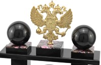 Часы каминные из родонита ГЕРБ РФ AZRK-3730418