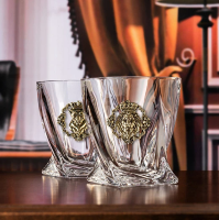 Набор бокалов для виски ЛЕВ И ЛЬВИЦА ЦАРСКИЕ в шкатулке с костерами GP-10059434 