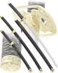 Набор самурайских мечей (вакидзаси, катана, танто) D-50024-BK-YL