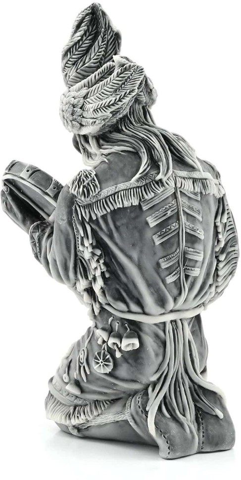 Фигурка из мраморной крошки ШАМАН  У КОСТРА AZRK-1331-547