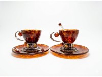 Чайная чашка из янтаря СКАЗКА 048.Br.31004L