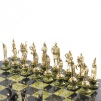 Шахматы подарочные из камня РУССКИЕ ВОИНЫ AZY-121425