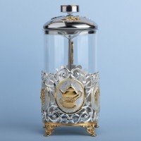 Френч-пресс ЧАЙ 600 мл. (серебрение, золочение) 061.L1303/4G Френч-пресс ЧАЙ 600 мл. (серебрение, золочение) 061.L1303/4G