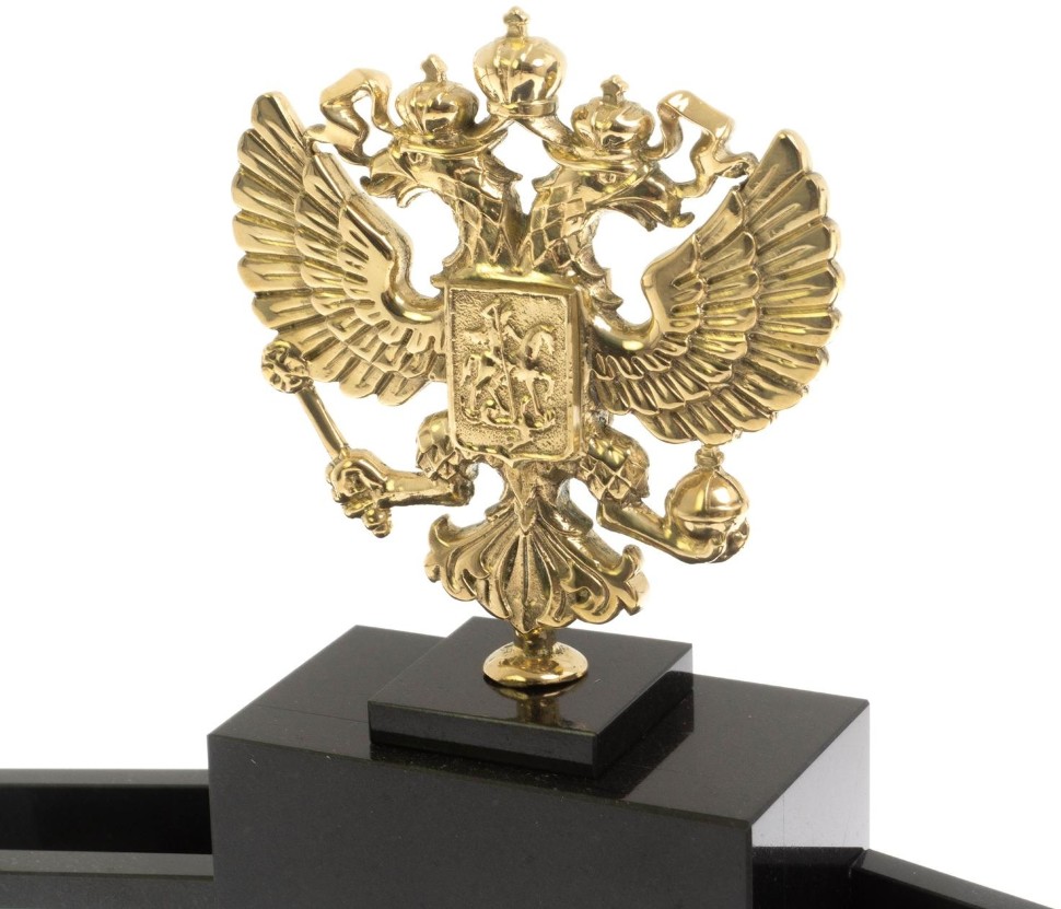 Письменный набор из малахита ГЕРБ 072130517