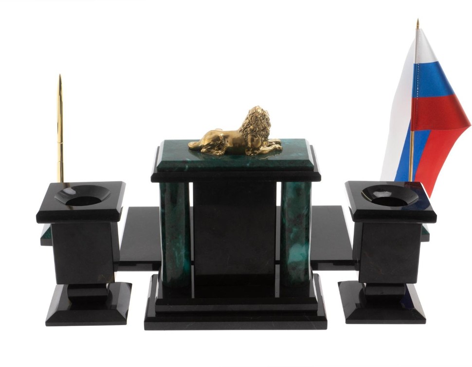 Настольный письменный набор из змеевика ЛЕВ 072129933