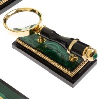 Письменный набор для руководителя из малахита ДЕРЖАВА AZS03987