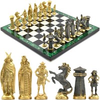 Шахматы подарочные из малахита ВИКИНГИ 037rk.3202722