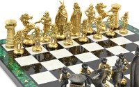 Шахматы подарочные из малахита ВИКИНГИ 037rk.3202722