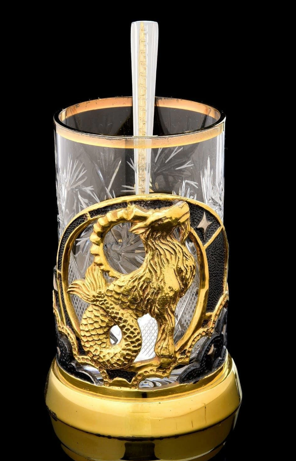 Подстаканник подарочный, знак зодиака КОЗЕРОГ AZRV-23953