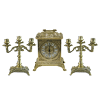 Часы каминные ЛАРЕЦ и 2 канделябра на 3 свечи AL-82-108-A