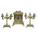 Часы каминные ЛАРЕЦ и 2 канделябра на 5 свечей AL-82-108-B