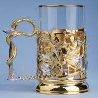 Подстаканник ЛЮДИ В БЕЛЫХ ХАЛАТАХ (золочение, серебрение) 061.L1050/3G Подстаканник ЛЮДИ В БЕЛЫХ ХАЛАТАХ (золочение, серебрение) 061.L1050/3G
