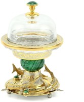 Икорница подарочная ТРИ ОСЕТРА на малахите 037rk3330321/1