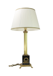 Лампа настольная, интерьерная, бронзовая с тканевым абажуром OB-213-AG