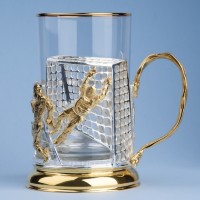 Подстаканник ФУТБОЛ (золочение, серебрение) 061.L1100/3G Подстаканник ФУТБОЛ (золочение, серебрение) 061.L1100/3G