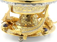 Икорница подарочная СТЕРЛЯДКИ со вставками из чароита 037rk.0307/5