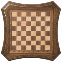 Шахматы резные восьмиугольные в ларце GD-kh163
