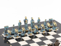 Шахматы подарочные из камня и бронзы ИДОЛЫ AZY-119379