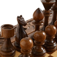 Шахматы резные в ларце c ящиками GD-kh102