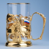 Подстаканник ВОЕННО-КОСМИЧЕСКИЕ СИЛЫ (золочение, серебрение) 061.L1007G