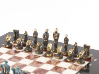 Шахматы подарочные из камня и бронзы ИДОЛЫ AZY-119381