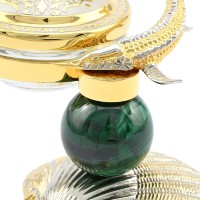 Икорница подарочная с малахитом РАКУШКА 037rk0317