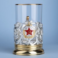 Подстаканник КГБ (золочение, серебрение) 061.L1033G Подстаканник КГБ (золочение, серебрение) 061.L1033G