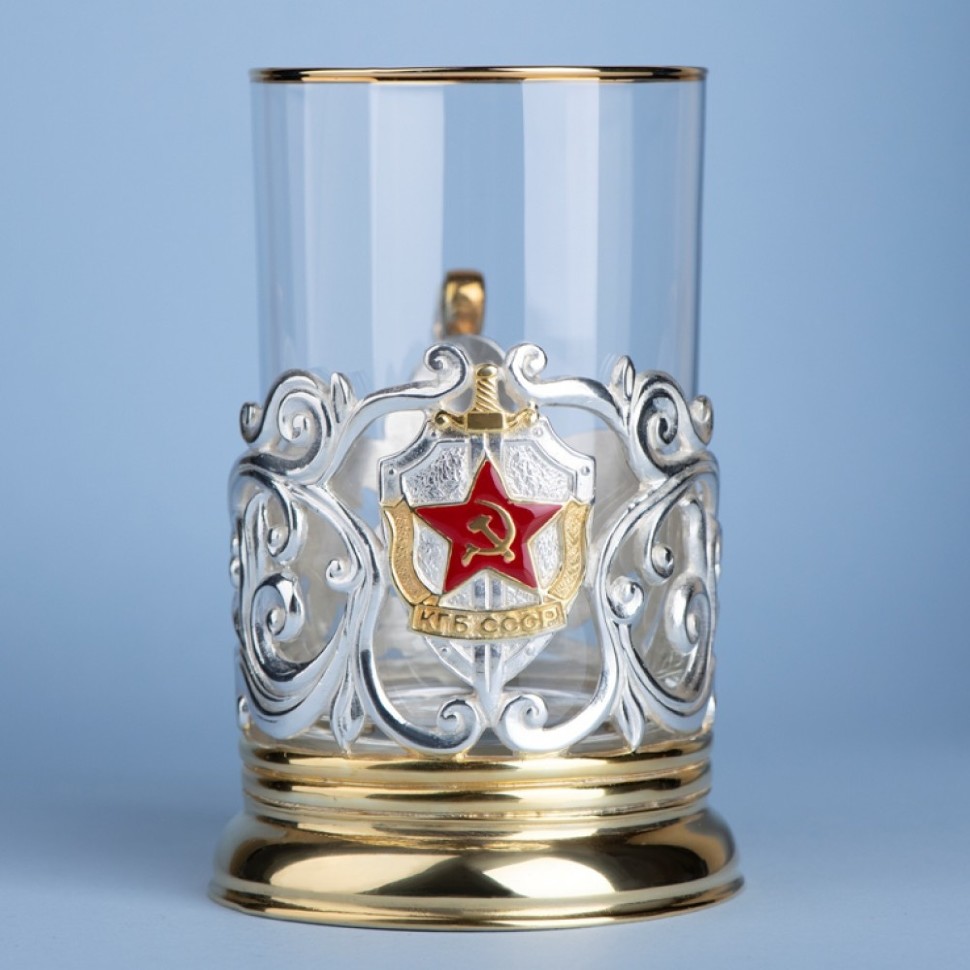 Подстаканник КГБ (золочение, серебрение) 061.L1033G Подстаканник КГБ (золочение, серебрение) 061.L1033G