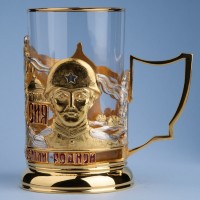 Подстаканник ЗАЩИТНИКИ ОТЕЧЕСТВА (золочение, серебрение) 061.L1024G Подстаканник ЗАЩИТНИКИ ОТЕЧЕСТВА (золочение, серебрение) 061.L1024G