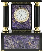 Часы каминные с чароитом ОРЕЛ 037rk3740218 Часы каминные с чароитом ОРЕЛ 037rk3740218