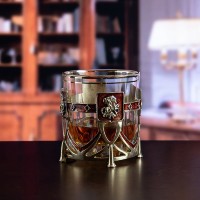 Набор бокалов для виски ГЕОРГИЙ ПОБЕДОНОСЕЦ в деревянной шкатулке GP-050407001/5