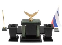 Настольный письменный набор из офиокальцита ОРЕЛ 072129980