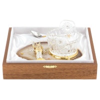 Икорница РАК на подставке из агата 072120521