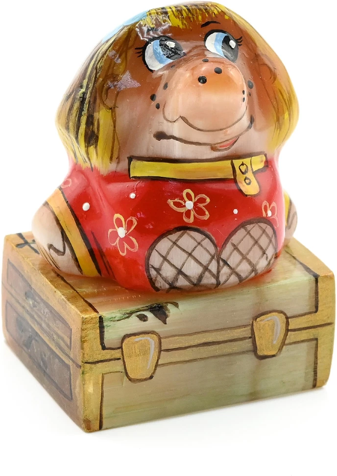 Фигурка из селенита ДОМОВОЙ НА СУНДУКЕ 037665292