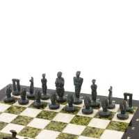 Шахматы подарочные из камня и бронзы ИДОЛЫ AZY-124908