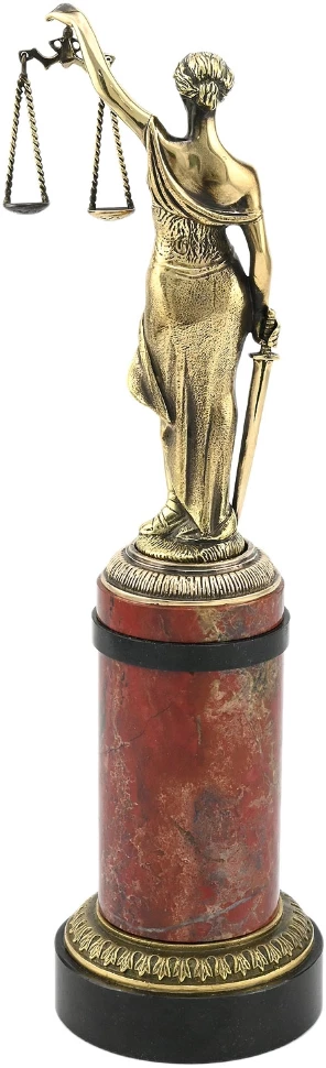 Статуэтка из бронзы ФЕМИДА на подставке из яшмы AZRK-1351003 Статуэтка из бронзы ФЕМИДА на подставке из яшмы AZRK-1351003