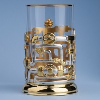 Подстаканник МАГИСТРАЛИ ГАЗПРОМА (золочение, серебрение) 061.L1016G
