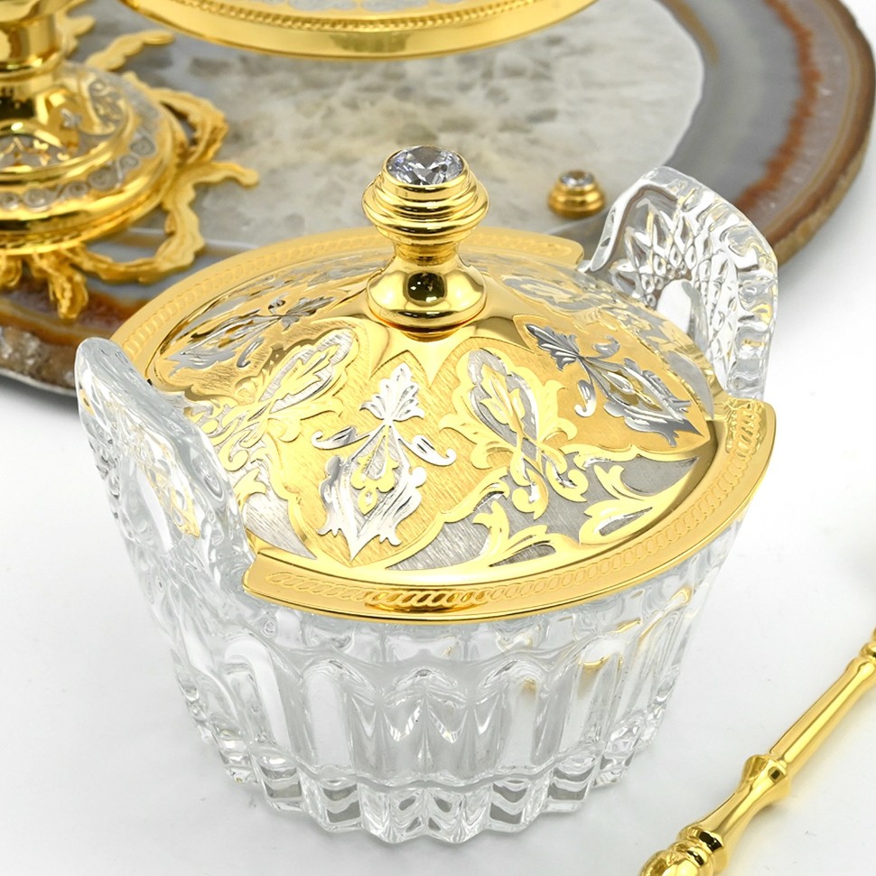 Икорница эксклюзивная КАДУШКА С ОСЕТРОМ Златоуст 037rk3330394