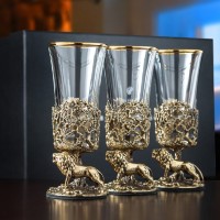 Лафитники для водки ЛЕВ (3 шт) GP-13000403 Лафитники для водки ЛЕВ (3 шт) GP-13000403