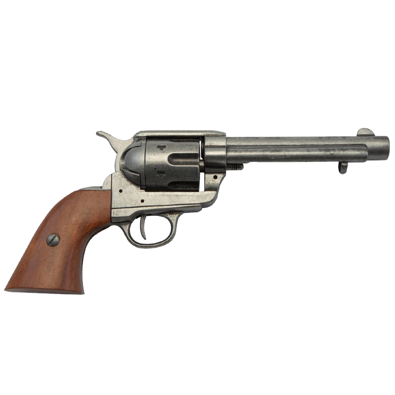 Макет. Револьвер калибра 45 Peacemaker (Миротворец), США, 1873 г. в коробке с патронами DE/1-1106G (сувенирная копия)
