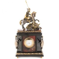 Часы из яшмы ГЕОРГИЙ ПОБЕДОНОСЕЦ AZY-3572